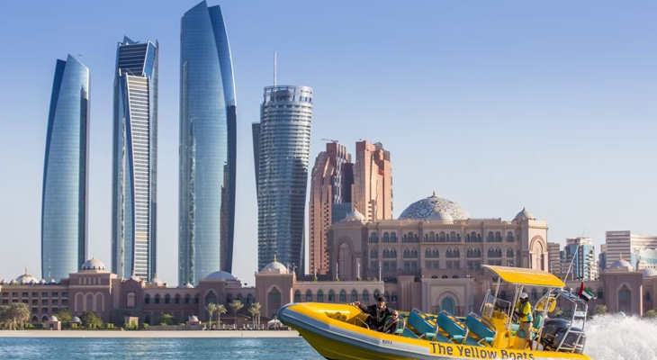 Spend your day in Abu Dhabi in amazing yellow boat