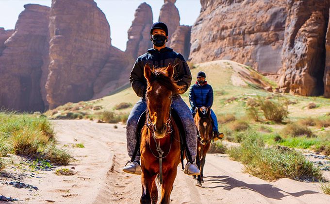 Horse riding trip in Al-Ula Mountains