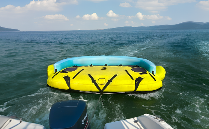 Water Skiing with Inflatables in Amwaj Beach Club