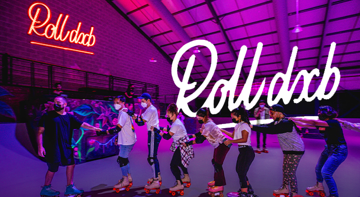 RollDXB: 1.5 hours in Indoor Roller Skating with 1980s Vibes + Soft Drink
