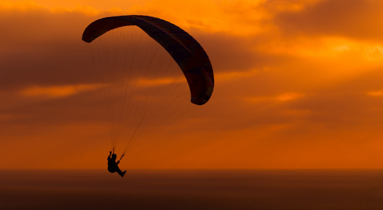 Paragliding Experience Above the Sea at Half Moon Beach Al Khobar