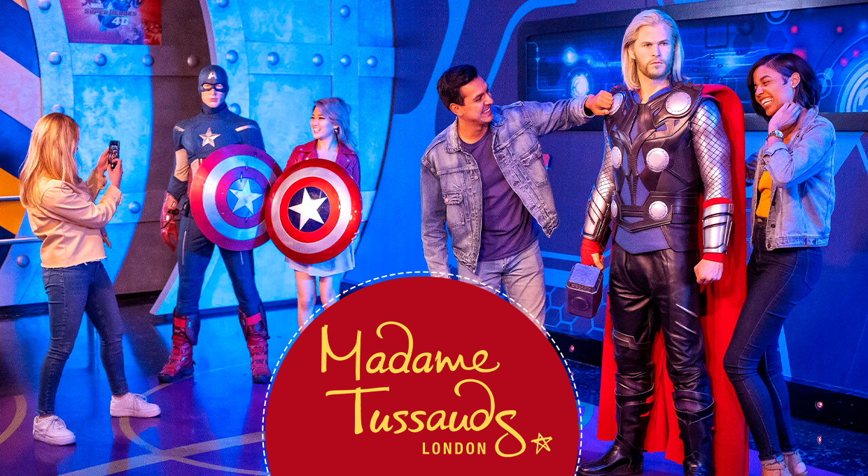 Ticket to Madame Tussauds London + Marvel 4D Experience
