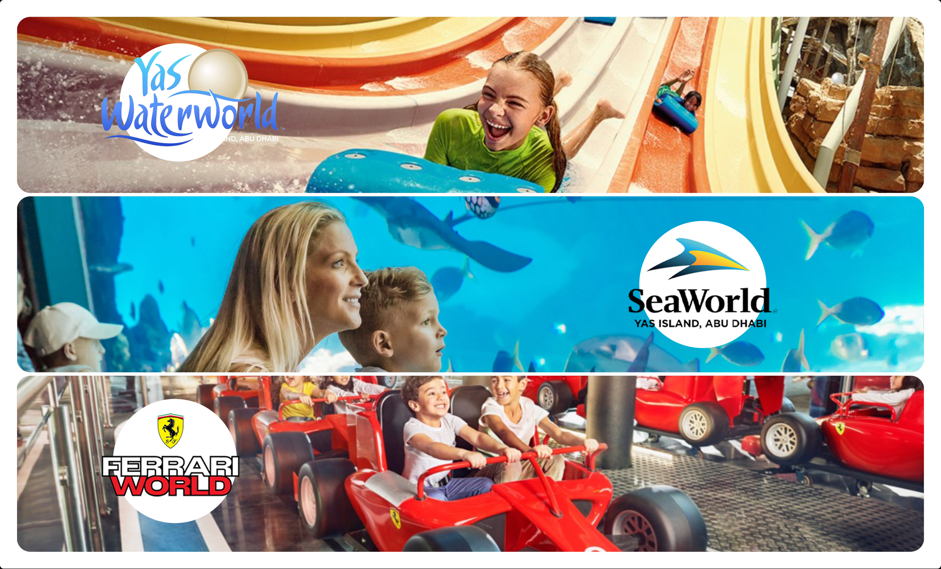 One Ticket to 3 Parks in Yas Island Abu Dhabi for 465 AED