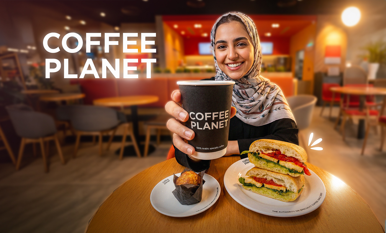 Cheese Sandwich + Vanilla Muffin + Coffee at Coffee Planet for only 23 SAR